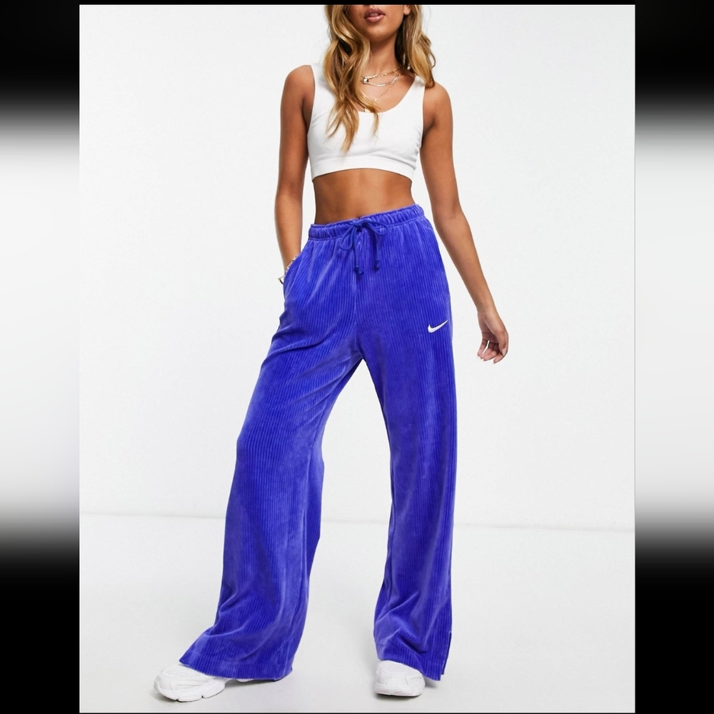 Nike sportswear ribbed velour pants
